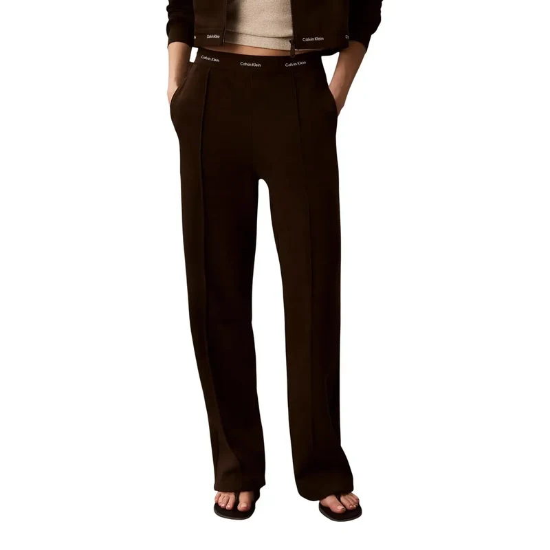 Pantalon en coton marron pour femmes Calvin Klein Jeans