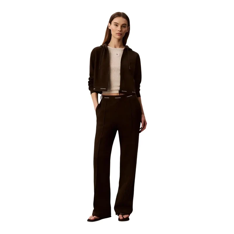 Pantalon en coton marron pour femmes Calvin Klein Jeans