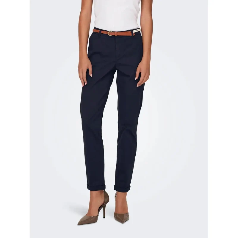 Pantalon pour femmes vert ajusté slim fermeture éclair à boutons 15218519