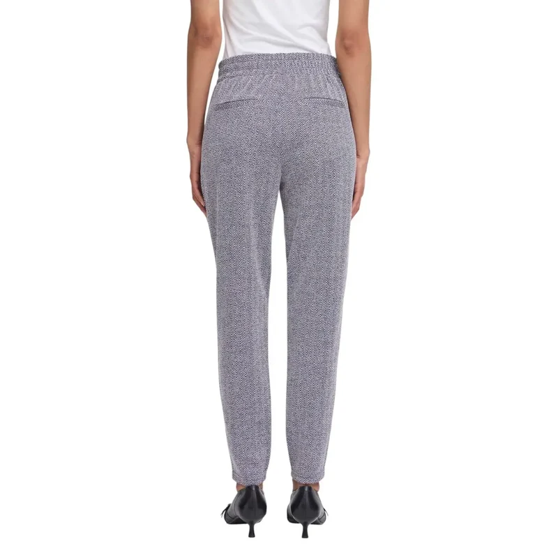 Pantalon pour femmes bleu d'automne et d'hiver en polyester et viscose