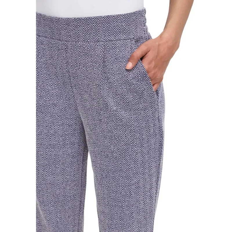 Pantalon pour femmes bleu d'automne et d'hiver en polyester et viscose