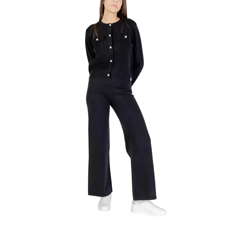 Pantalon pour femmes en viscose noire, hiver, saison automne-hiver