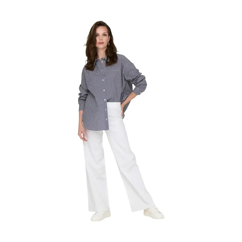 Pantalon pour femmes Jacqueline De Yong en coton blanc, taille 30
