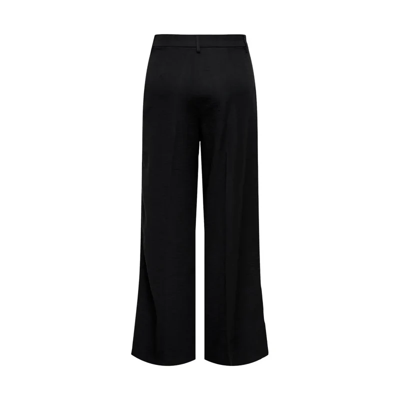 Pantalon femme Jacqueline De Yong noir, fermeture zippée devant et poche