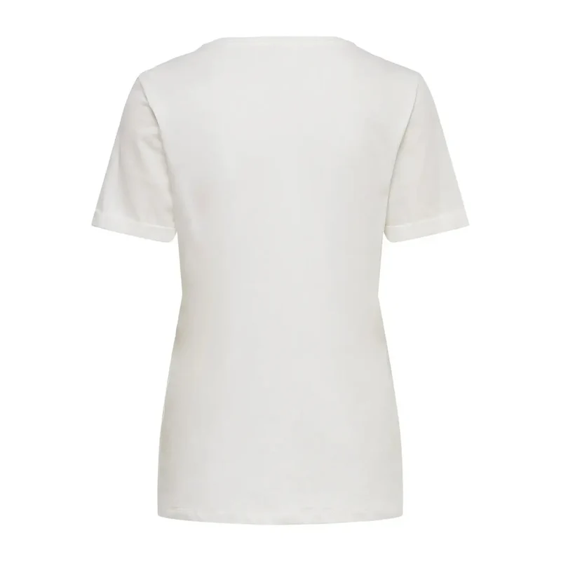 Article 15244714 : T-shirt court en coton à col rond pour femmes Only