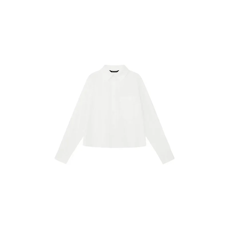 Chemise longue classique en coton blanc pour femmes Armani Exchange