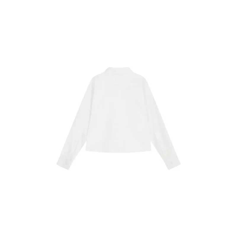 Chemise longue classique en coton blanc pour femmes Armani Exchange