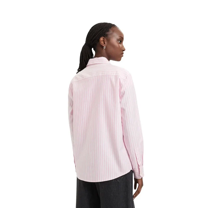 Chemisier en coton biologique rose à rayures pour femmes Tommy Hilfiger