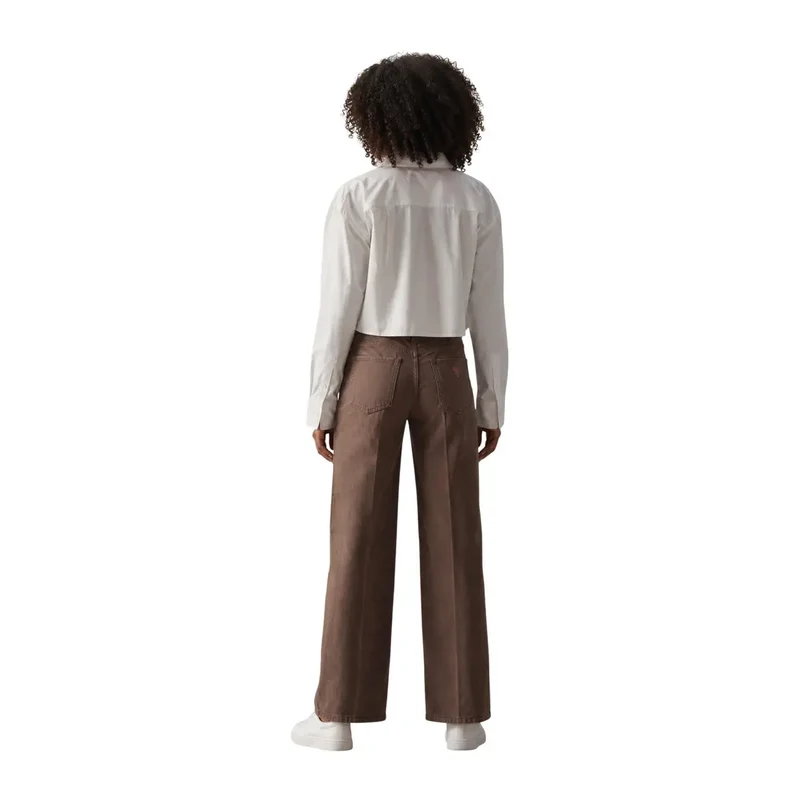 Chemise pour femmes Calvin Klein Jeans en coton blanc à manches longues
