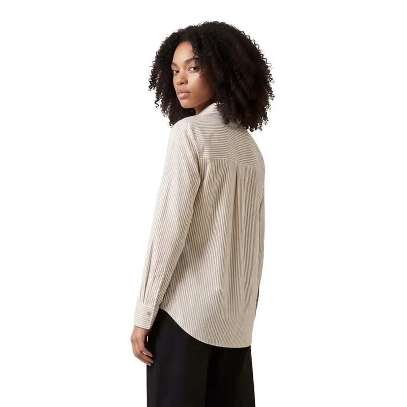 Chemise longue classique en coton beige pour femme de Jacqueline De Yong