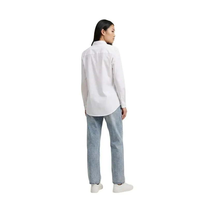 Chemise longue à manches longues en coton beige pour femmes Jacqueline De Yong