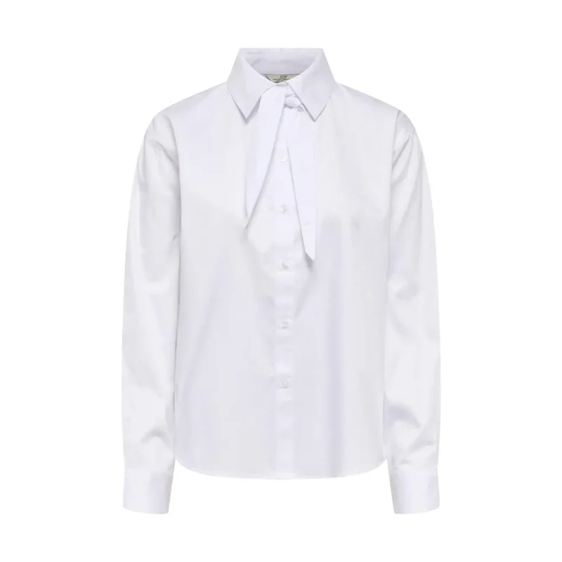 Chemise classique longue en coton blanc pour femmes Jacqueline De Yong