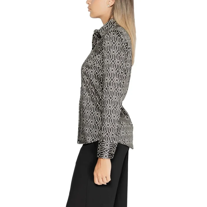 Chemisier à manches longues en polyester pour femmes, couleur noire, Rinascimento, CFC0119892003
