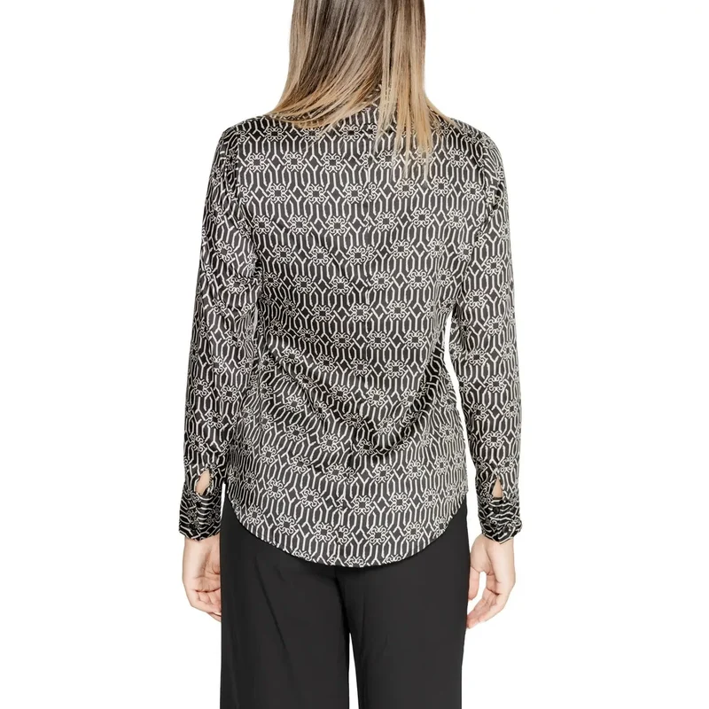 Chemisier à manches longues en polyester pour femmes, couleur noire, Rinascimento, CFC0119892003