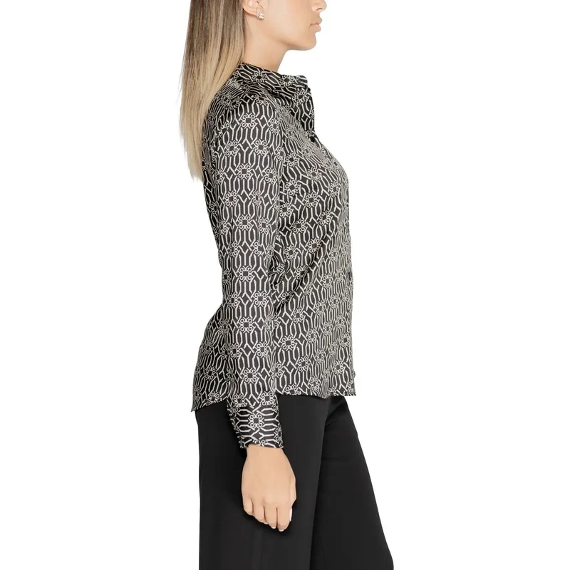 Chemisier à manches longues en polyester pour femmes, couleur noire, Rinascimento, CFC0119892003