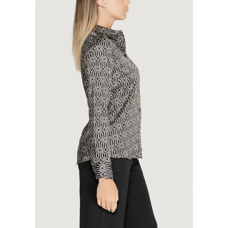 Chemisier à manches longues en polyester pour femmes, couleur noire, Rinascimento, CFC0119892003
