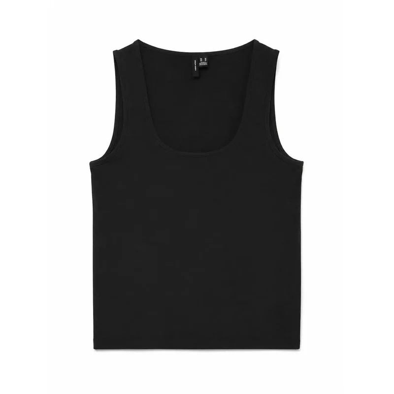 Haut sans manches pour femme Vero Moda noir en lyocell, col rond