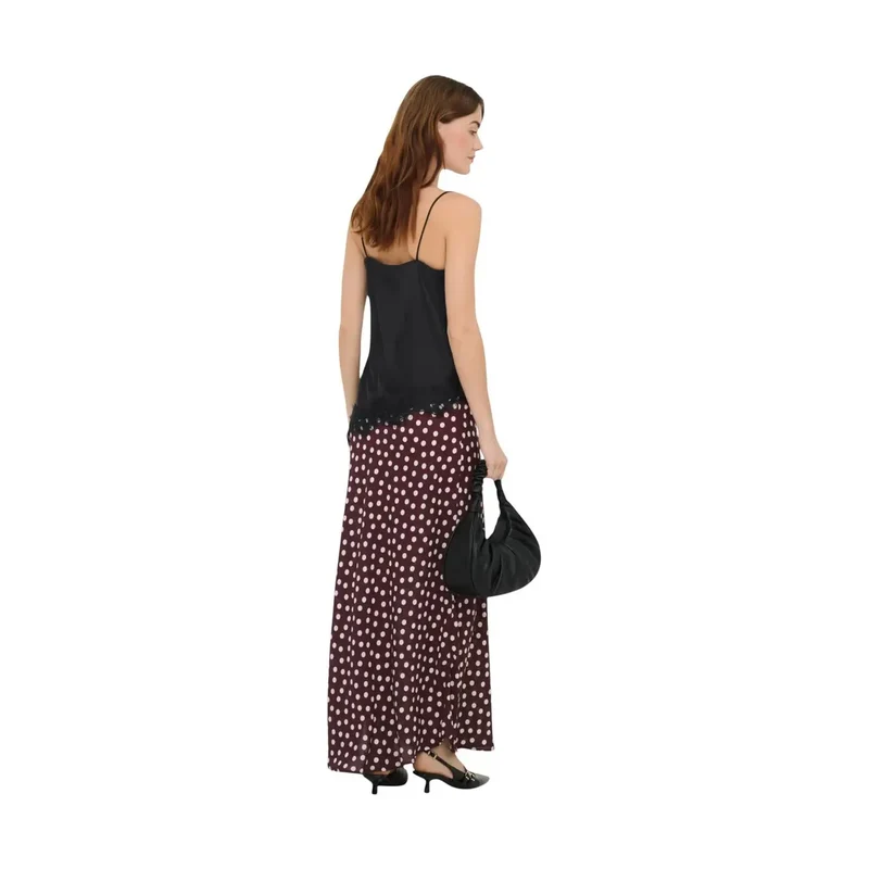 Haut sans manches pour femme Jacqueline De Yong asymétrique en dentelle noire en polyester taille S/L