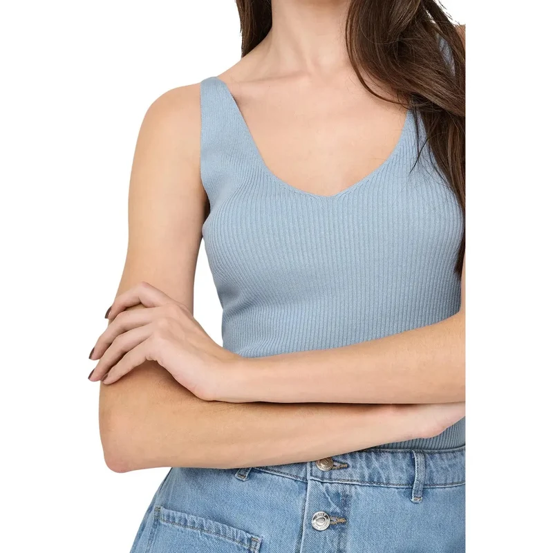 Débardeur femme Jacqueline De Yong bleu clair en viscose sans manches
