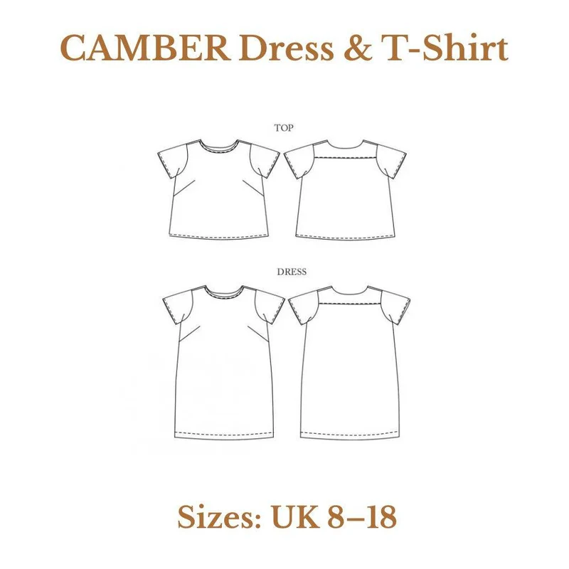PATRON DE COUTURE PDF | CAMBER Robe et T-shirt | Merchant & Mills | UK 8–18