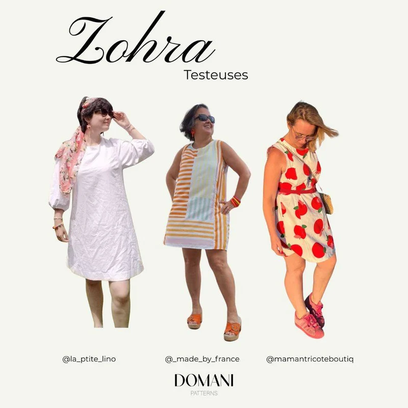 PATRON DE COUTURE PDF | Robe Zohra | Domani | BILINGUE (FR / EN)