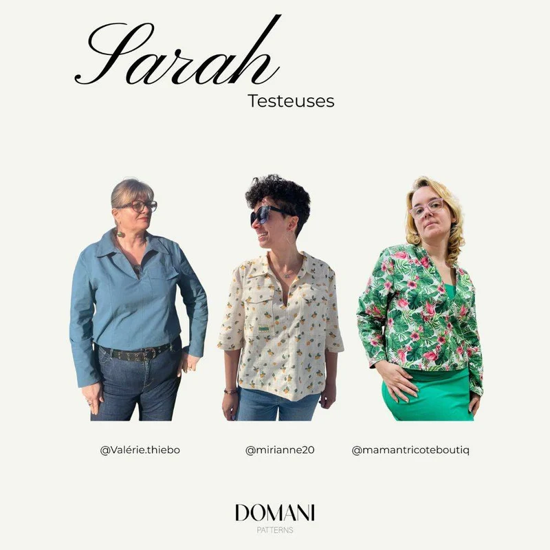 PATRON DE COUTURE PDF | Haut & Robe Sarah | Domani | BILINGUE (FR / EN)