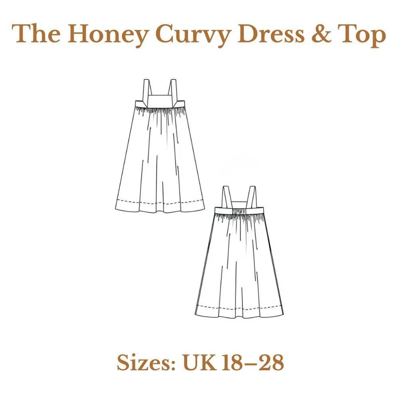 PATRON DE COUTURE PDF | The Honey Curvy Dress & Top | Merchant & Mills | UK 18–28
