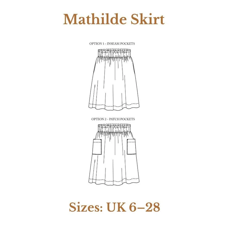 PATRON DE COUTURE PDF | Jupe Mathilde | Merchant & Mills | A4 SEULEMENT
