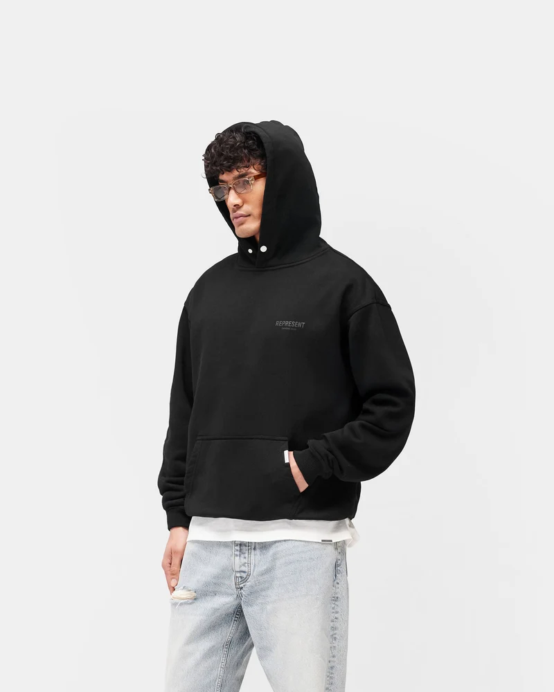 Represent Owners Club Hoodie - Black Matte