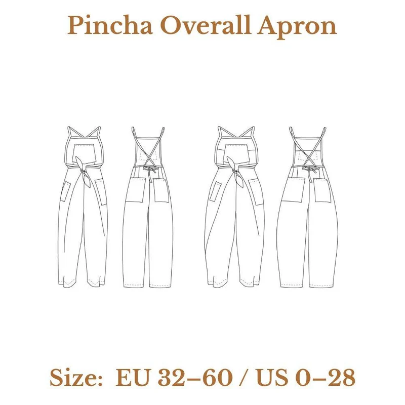 PATRON DE COUTURE PDF | Salopette-tablier Pincha | Ready to Sew | BILINGUE (FR / EN)
