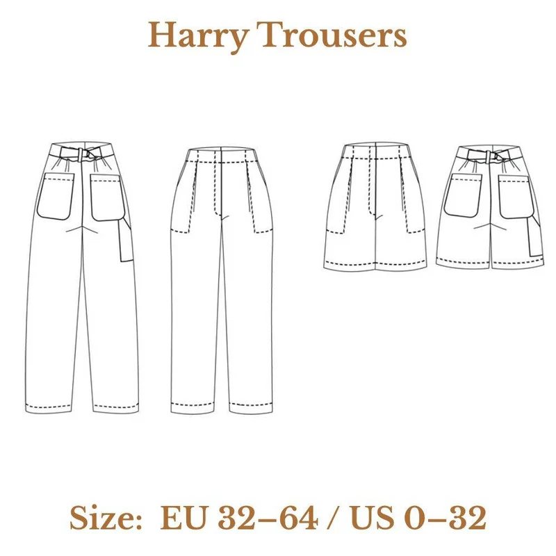 PATRON DE COUTURE PDF | Pantalon Harry | Ready to Sew | BILINGUE (FR / EN)