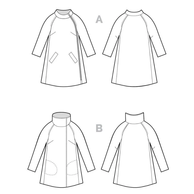 PATRON DE COUTURE PDF | Manteau Clare | Closet Core Patterns | BILINGUE (FR / EN)