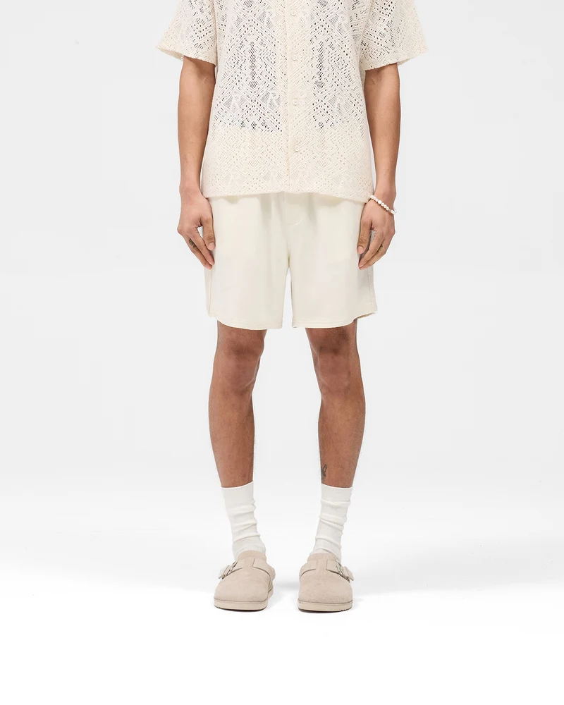 Knitted Panel Short - Antique White