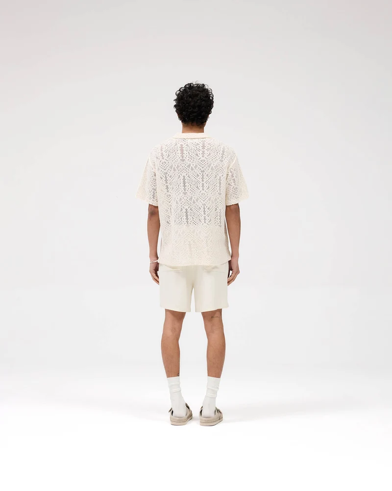 Knitted Panel Short - Antique White