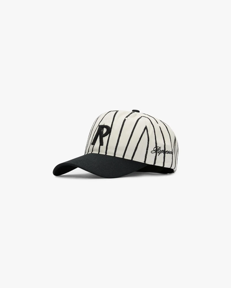 Initial Stripe Cap - Antique White