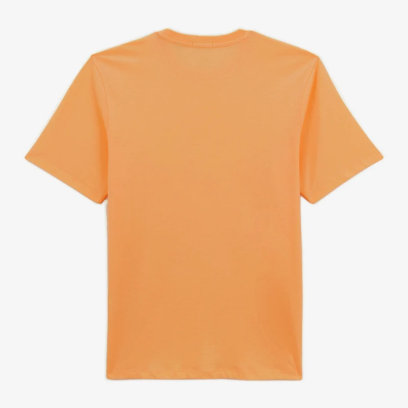 T-shirt col rond Théo en coton orange tangerine