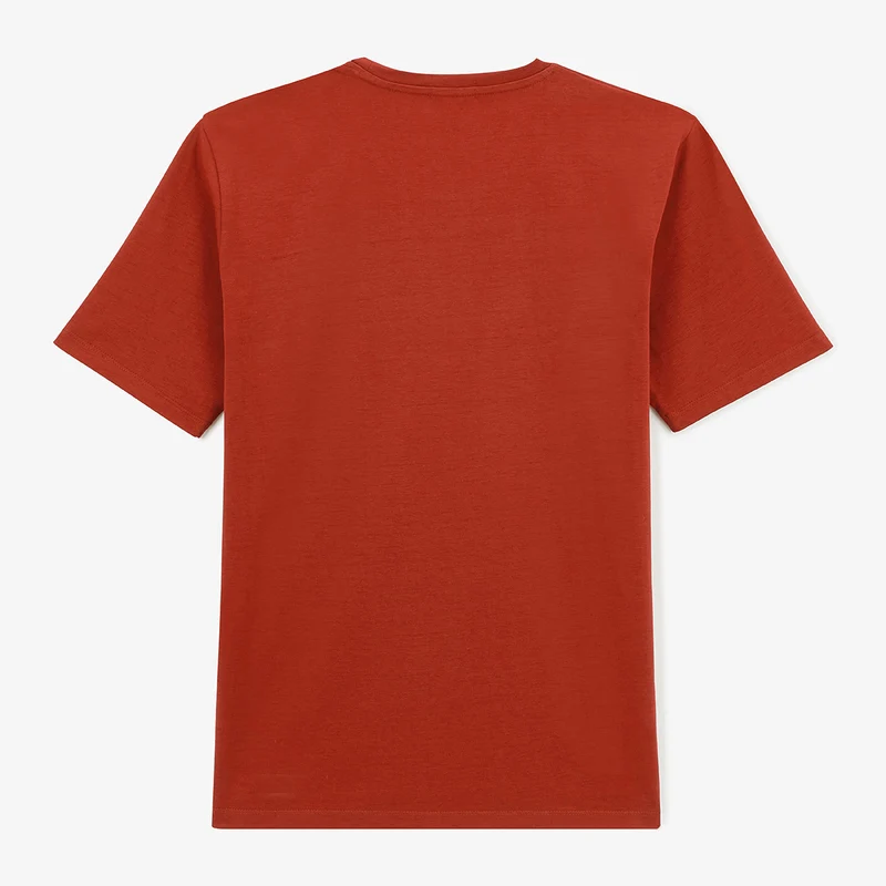 T-shirt col rond Théo en coton rouge