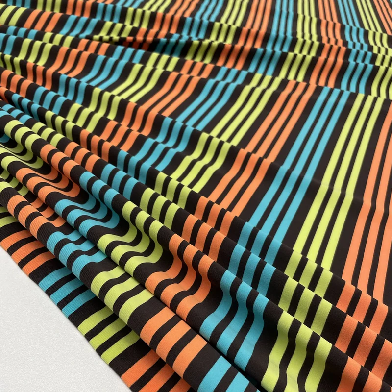 Tissu Jersey, Lycra Maillot - Rayé, Paolo