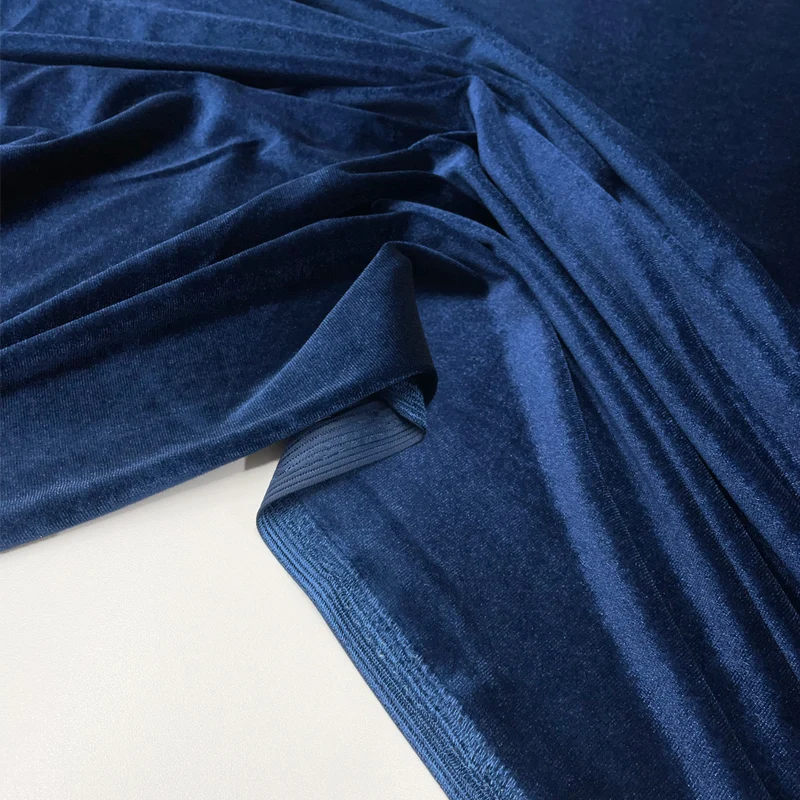 Tissu Maille Velours Stretch - Tetro