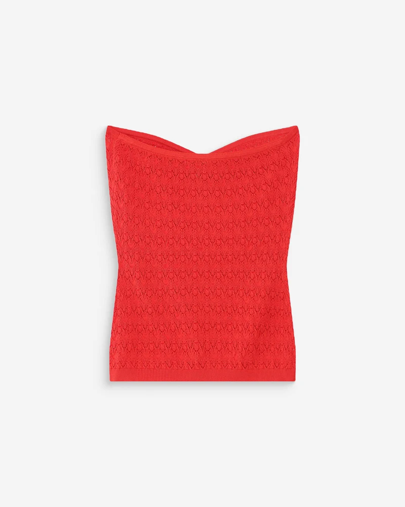 Top bustier cœur en maille près du corps sanguine Valazzio