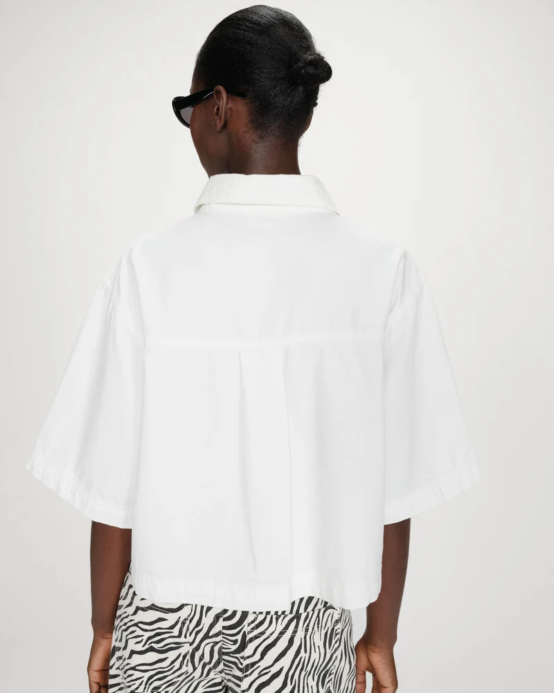 Chemise oversize en denim white Vita
