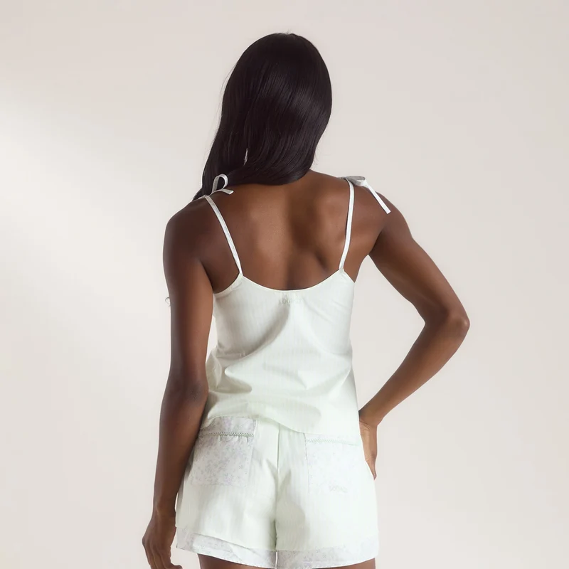 Caraco de Pyjama Bloom & Stripe - Sauge