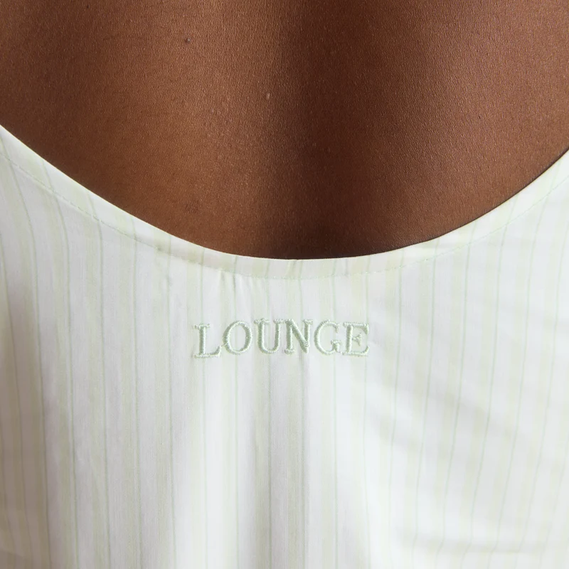 Caraco de Pyjama Bloom & Stripe - Sauge
