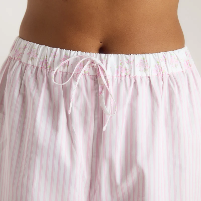 Bas de Pyjama Bloom & Stripe - Rose