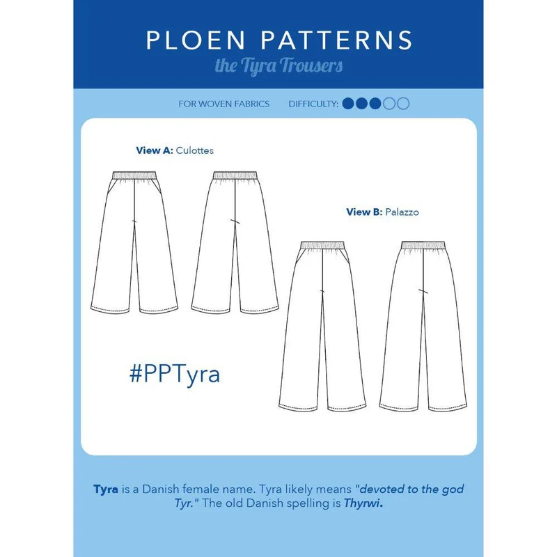 Patron de couture PDF | Pantalon Tyra | Ploen Patterns