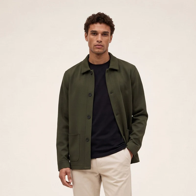 Veste worker stretch vert kaki Waël