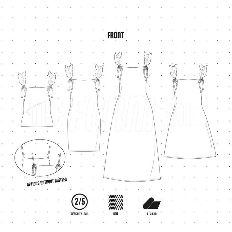PATRON DE COUTURE PDF | Robe et Camisole DR001 | The Form Edit | BILINGUE (FR/EN)