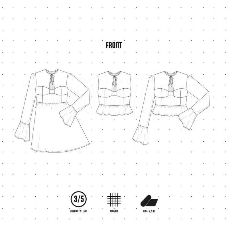 PATRON DE COUTURE PDF | Chemisier et robe SH001 | The Form Edit | BILINGUE (FR/EN)