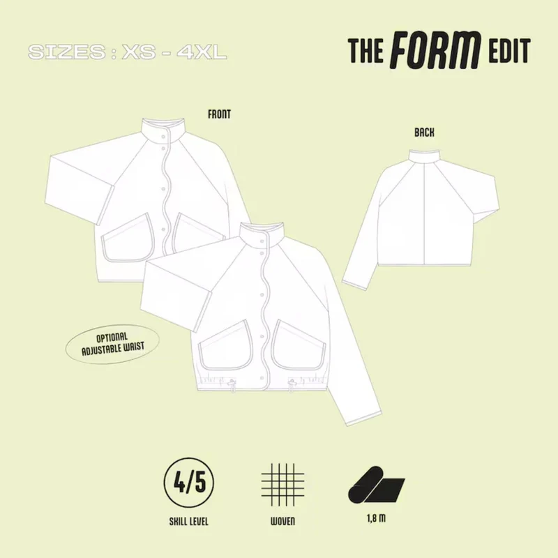 PATRON DE COUTURE PDF | Manteau JK002 | The Form Edit | BILINGUE (FR/EN)