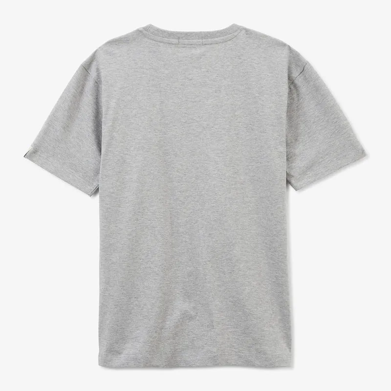 T-shirt garçon manches courtes en coton gris chiné Tancrede SBPLAY